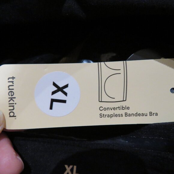 TRUEKIND Convertible Strapless Bandeau Bra in Black - Size XL NWT - Picture 12 of 12